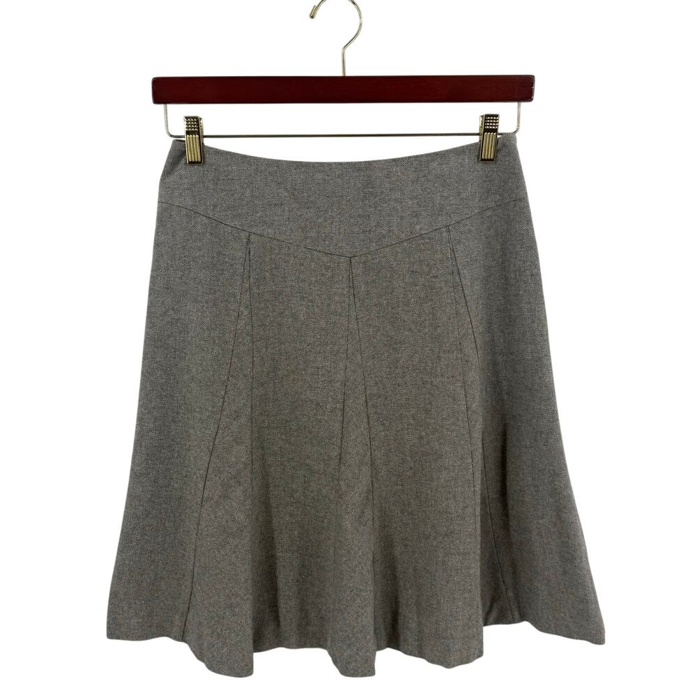 Talbots Womens Skirt Size 8 Petite Gray A Line Wool Blend Lined Career